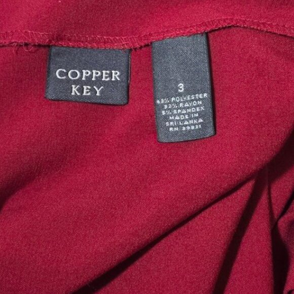 Pleated Red Mini Skirt COPPER KEY sz3 - Picture 2 of 5